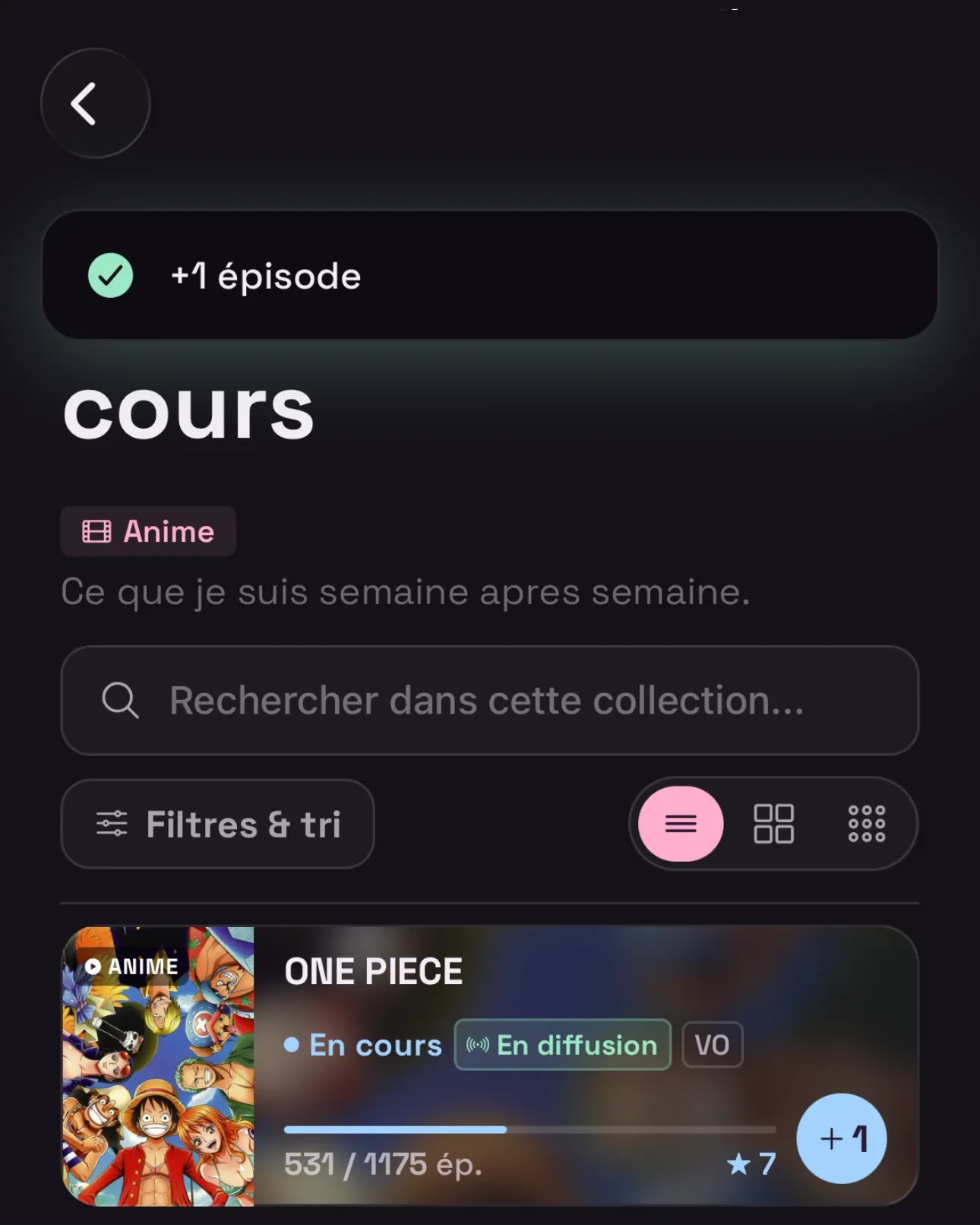 La même série après le marquage, épisode 531 sur 1175